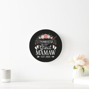 Frauen zu Great Mamaw befördert Runde Wanduhr