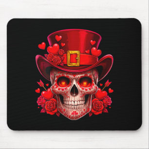 Frauen Zucker Schädel Valentinstag Kuschel Rot Ros Mousepad