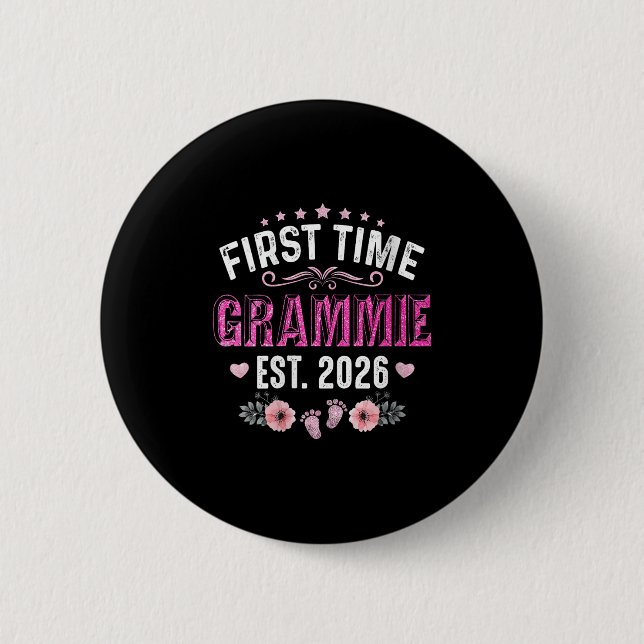 Frauen zum ersten Mal Grammie Est. 2026 Button (Vorderseite)