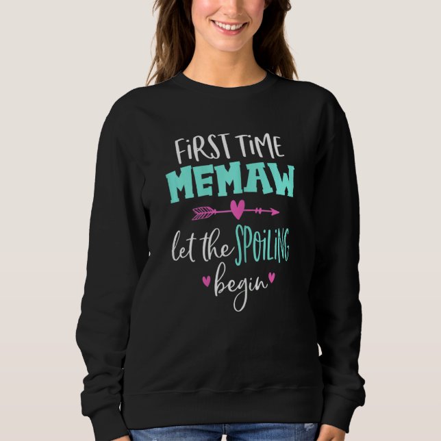 Frauen zum ersten Mal ließ das Spoiling Begin Fun Sweatshirt (Vorderseite)