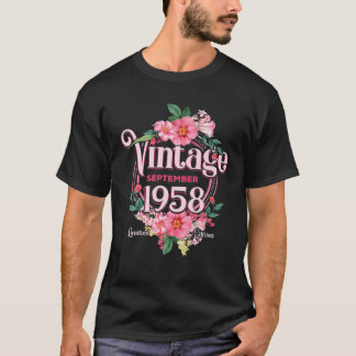 Frauen zum Geburtstag Geboren im September 1958 Bl T-Shirt