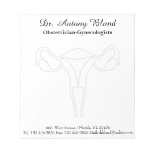 Frauenarzt Geburtshelfer Gynäkologe Elegant Gebärm Notizblock