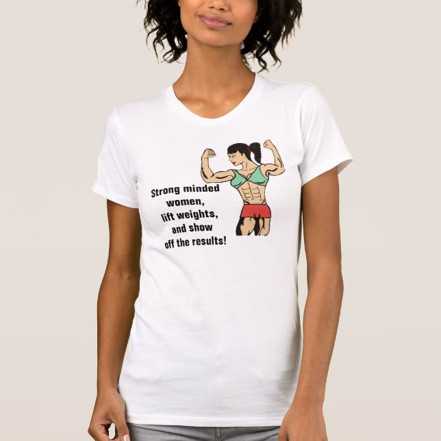 Frauenbodybuilder T-Shirt (Vorderseite)