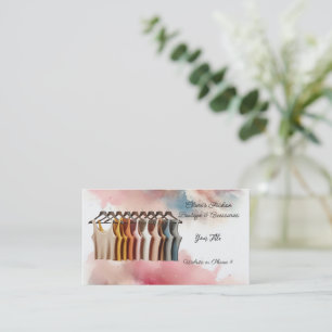 Frauenfarbige Tank Tops Boutique Business Card Visitenkarte