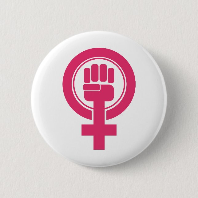 Frauenfaust-Resist-Symbol Button (Vorderseite)