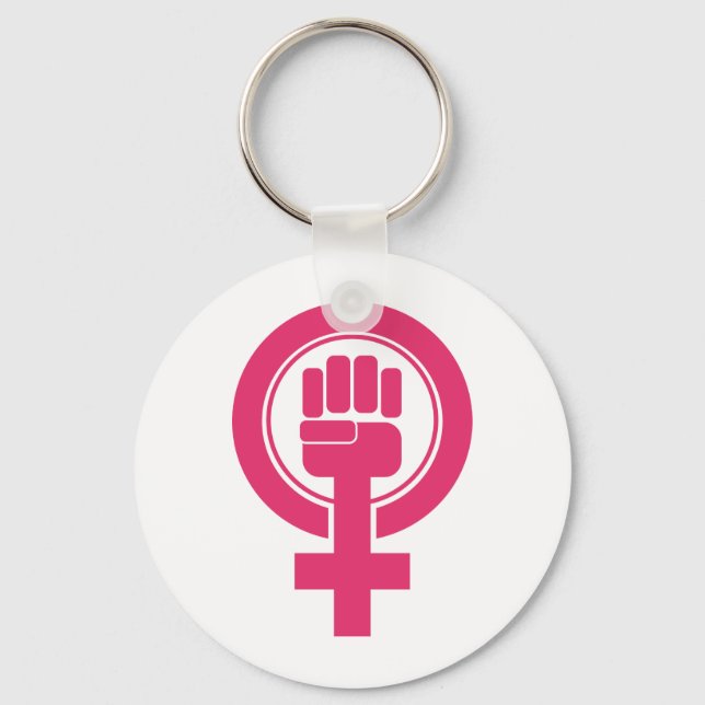 Frauenfaust-Resist-Symbol Schlüsselanhänger (Vorderseite)
