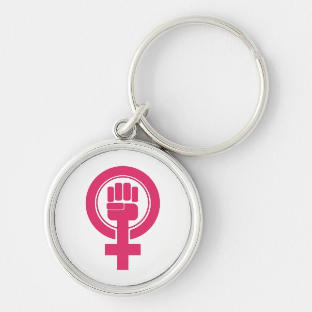 Frauenfaust-Resist-Symbol Schlüsselanhänger (Vorne)