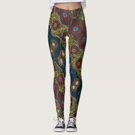 Frauenfeier und Body Paint-Designer Leggings