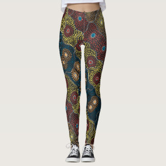 Frauenfeier und Body Paint-Designer Leggings