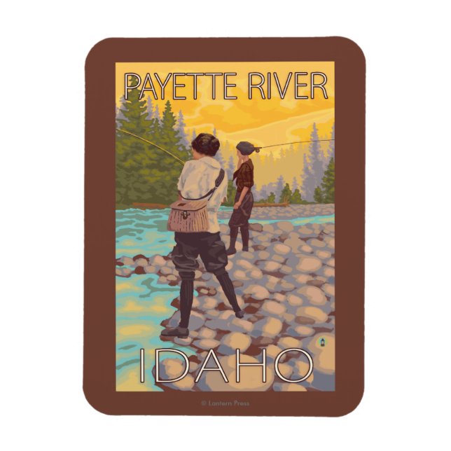 Frauenfischen - Payette River, Idaho Magnet (Vertikal)