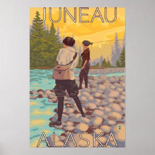 Frauenfischerei - Juneau, Alaska Poster