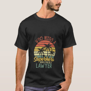 Frauenfunny Lawyer Superhero Vintages T-Shirt für