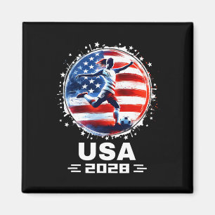 Frauenfußball-Amerikanische-Flagge-Fußballbekleidu Magnet
