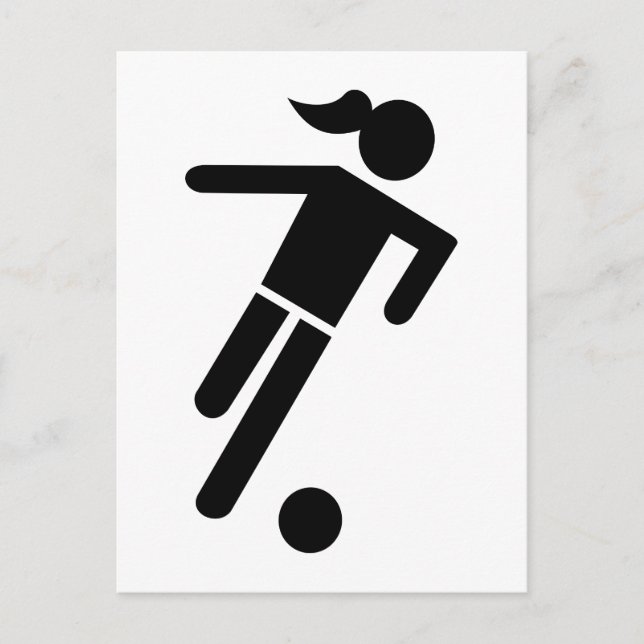 Frauenfußball Postkarte (Vorderseite)