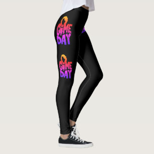 Frauenfußball-Spieltag Feuer Leggings