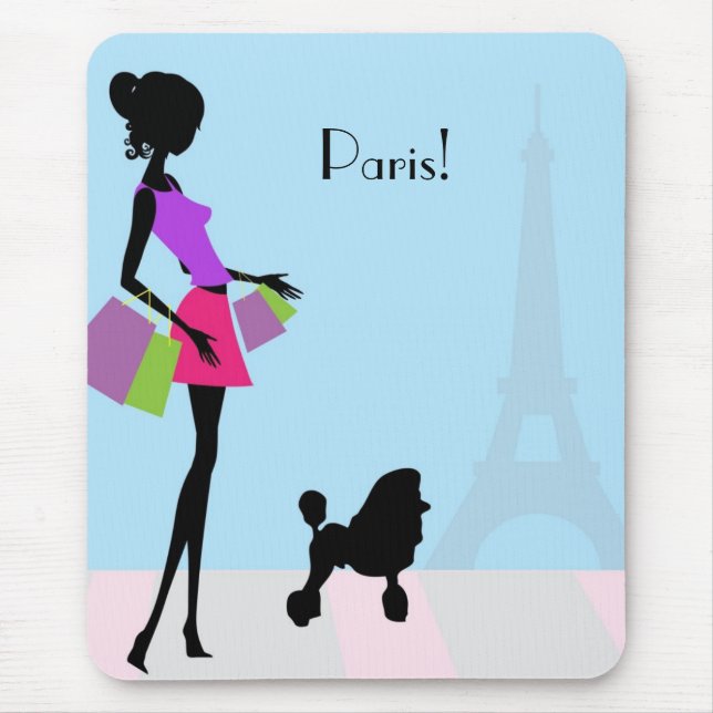 Frauengeschäfte in Paris Mouse Pad Mousepad (Vorne)