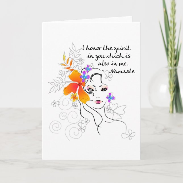 Frauengeschenk von Namaste Karte (Vorderseite)
