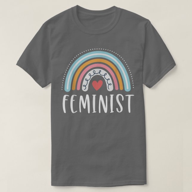 Frauengeschenke Funny Feminism Rainbow  T-Shirt (Design vorne)