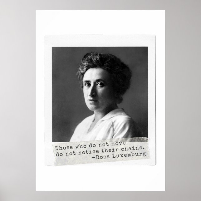 Frauengeschichte: Rosa Luxemburg Zitat zur Freihei Poster (Vorne)