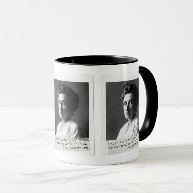 Frauengeschichte: Rosa Luxemburg Zitat zur Freihei Tasse (VorderseiteRechts)
