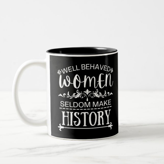 Frauengeschichte Zweifarbige Tasse (Links)