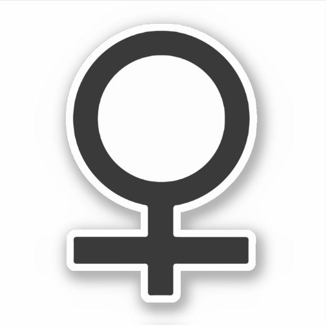 Frauengeschlechtersymbol Aufkleber (Vorderseite)