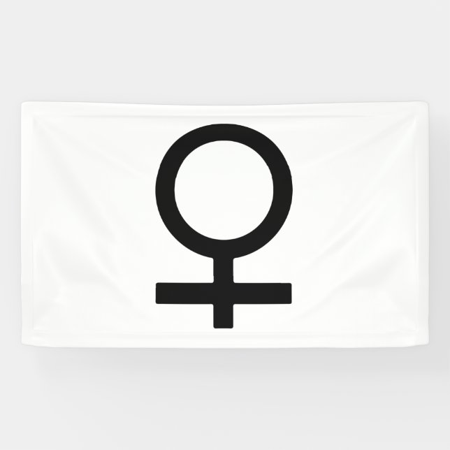Frauengeschlechtersymbol Banner (Horizontal)