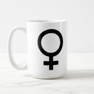 Frauengeschlechtersymbol Kaffeetasse