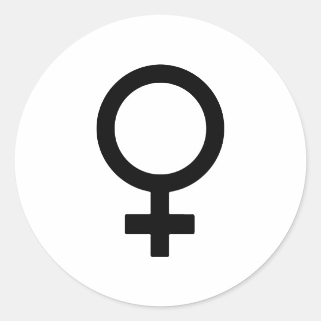 Frauengeschlechtersymbol Runder Aufkleber (Vorderseite)