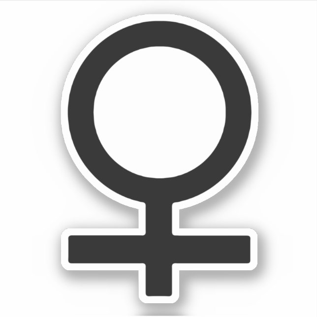 Frauengeschlechtssymbol Aufkleber (Vorderseite)