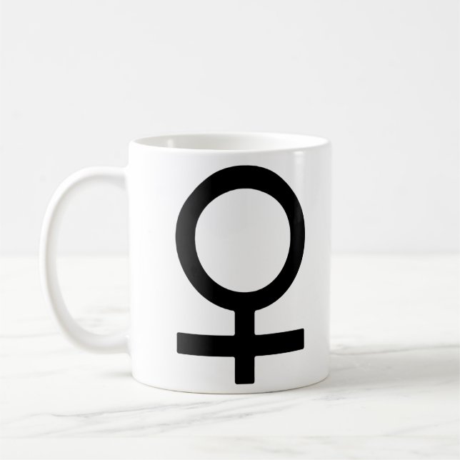 Frauengeschlechtssymbol Kaffeetasse (Links)