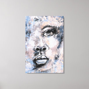 Frauengesicht - Abstrakte Kunst Moderne Malerei Leinwanddruck