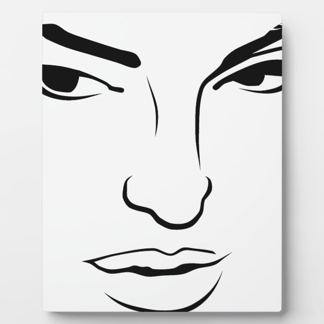 Frauengesicht Fotoplatte (Vorderseite)