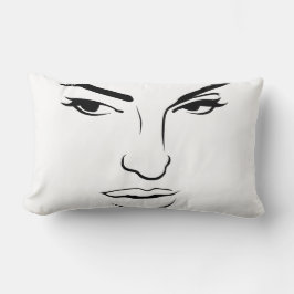 Frauengesicht Lendenkissen