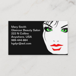 Frauengesicht mit grünen Augen Visitenkarte