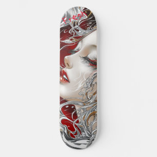 Frauengesicht Skateboard