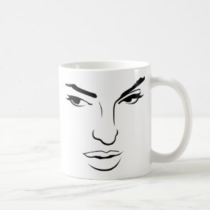Frauengesicht Tasse