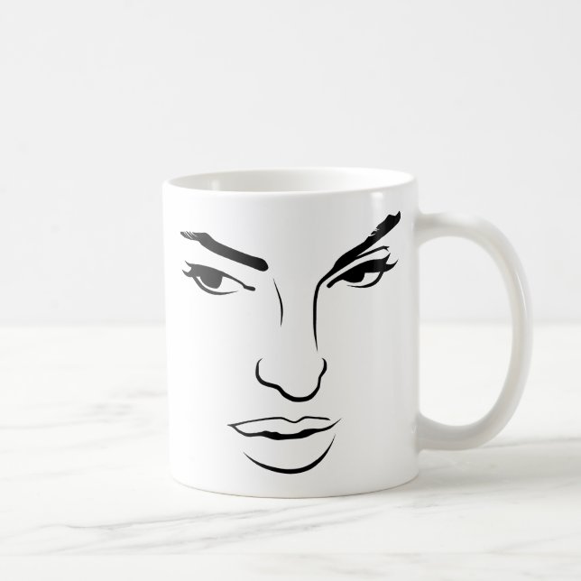 Frauengesicht Tasse (Rechts)