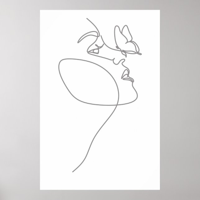 Frauengesichtslinie Poster (Vorne)