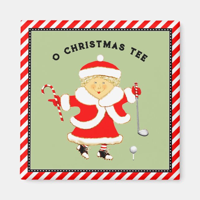 Frauengolf Weihnachten Magnet (Vorne)