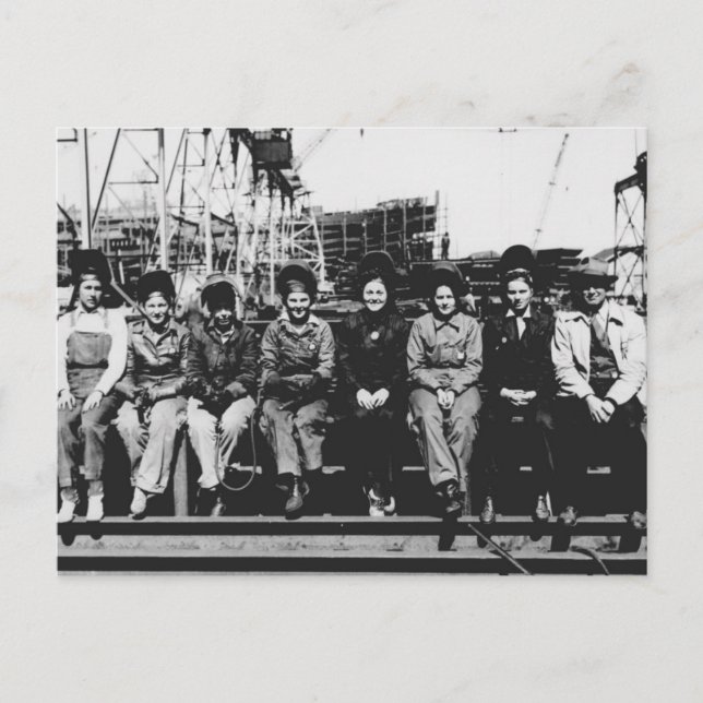 Frauengruppe Welders während des Zweiten Weltkrieg Postkarte (Vorderseite)