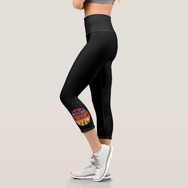 Frauengymnastik im Zweifelsfall Gehe zum Fitnessst Capri Leggings (Links)