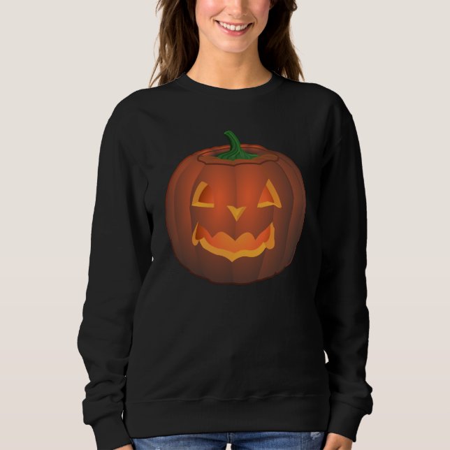 FrauenHalloween-Kürbiskürbis-Shirt Kostüm Sweatshi Sweatshirt (Vorderseite)