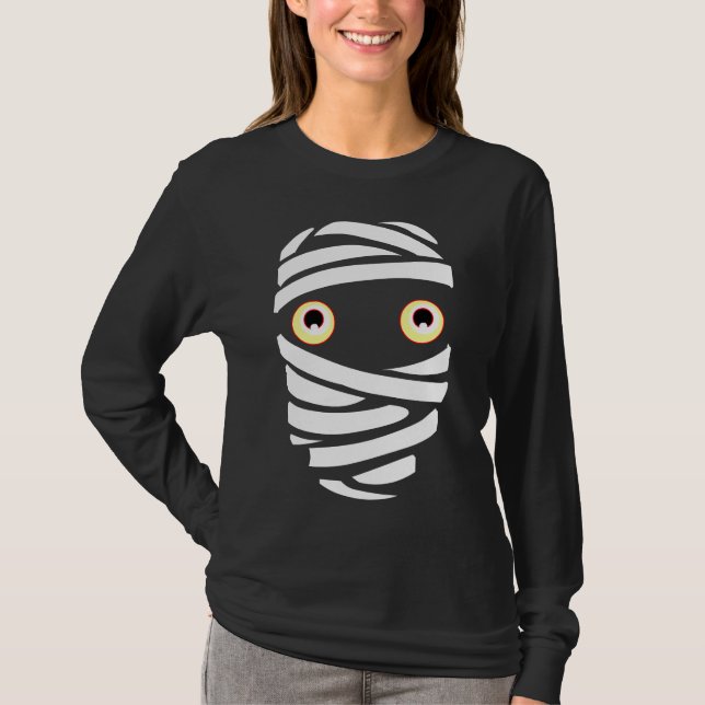 FrauenHalloween-Shirt Mummy Shirt Boo T-Shirt (Vorderseite)