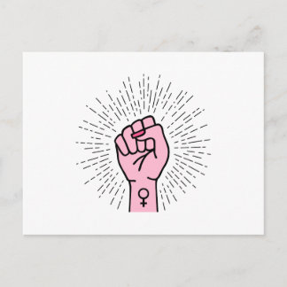 Frauenhand mit Frauensymbol Postkarte