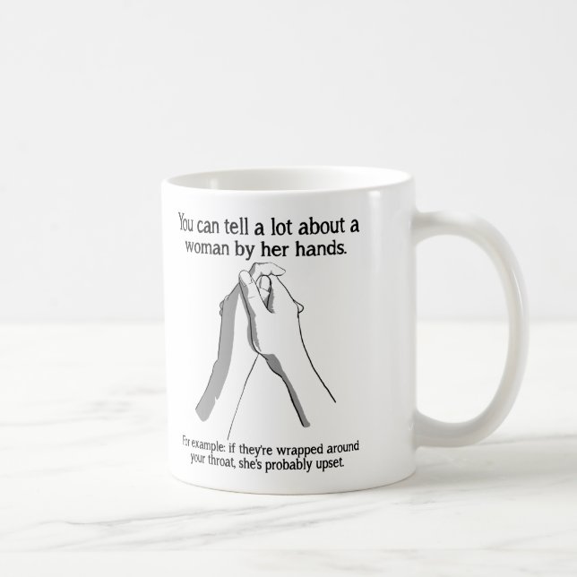 Frauenhände Funny Mug Kaffeetasse (Rechts)