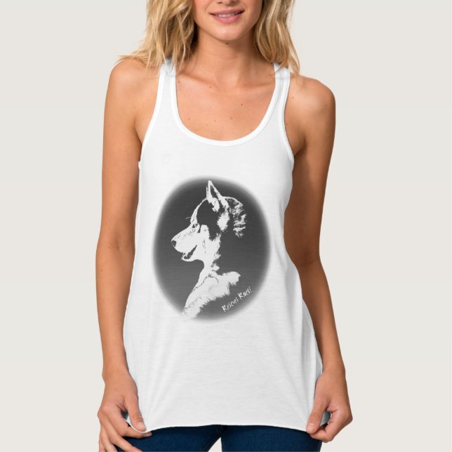 Frauenhändlerinnen Oberes Shirt Schlittenhunde-Shi (Vorderseite)