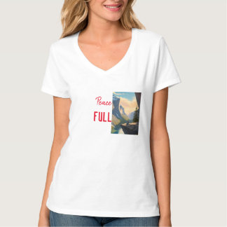 Frauenhemd mit friedlichem Design T-Shirt