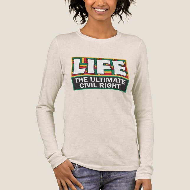 Frauenhemden mit einem lebendigen Design. Tri-Blend Shirt (Vorderseite)