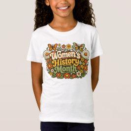 Frauenhistorikmonat Retro 70er Jahre Floral Groovy T-Shirt
